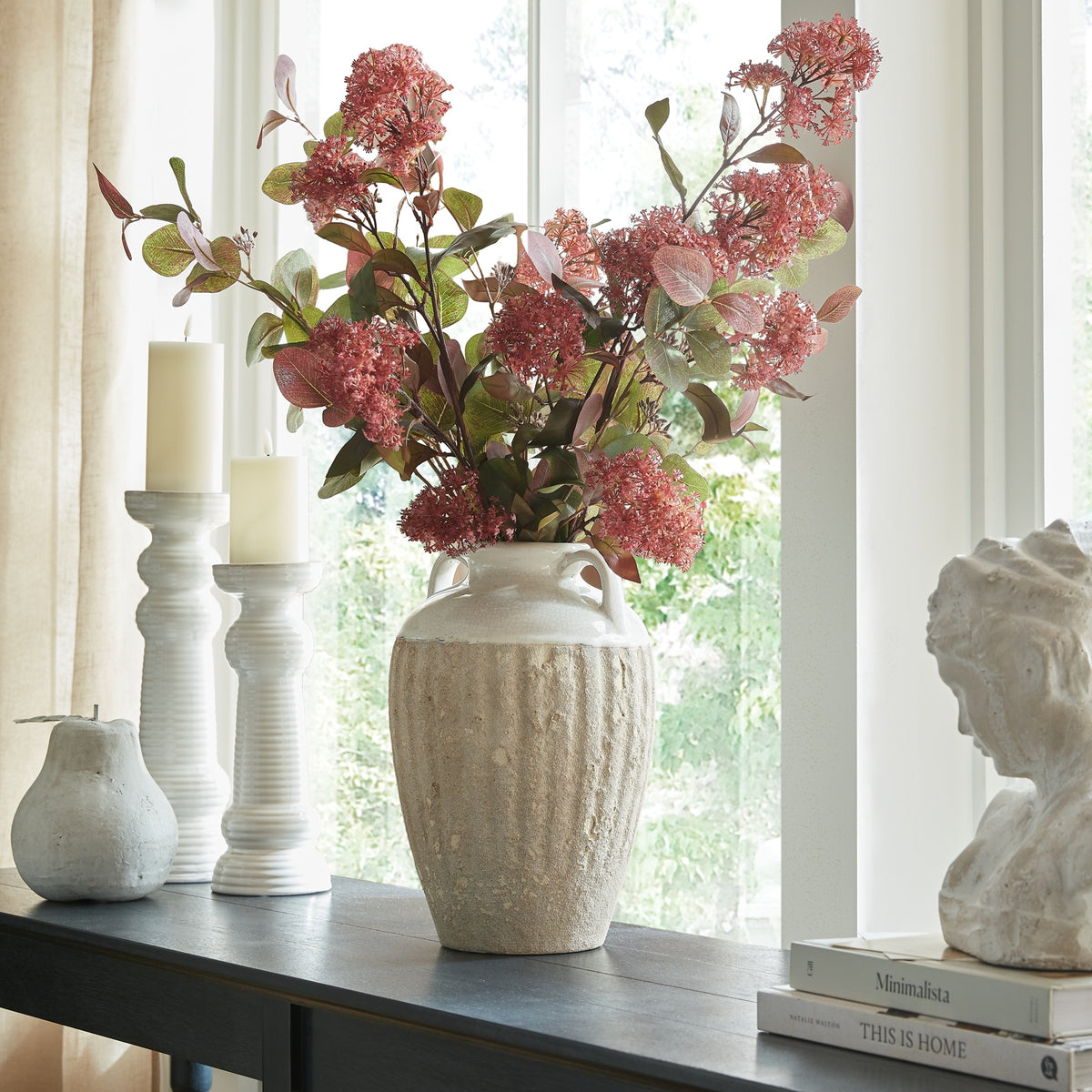 Thorne Large Amphora Vase - WHITE