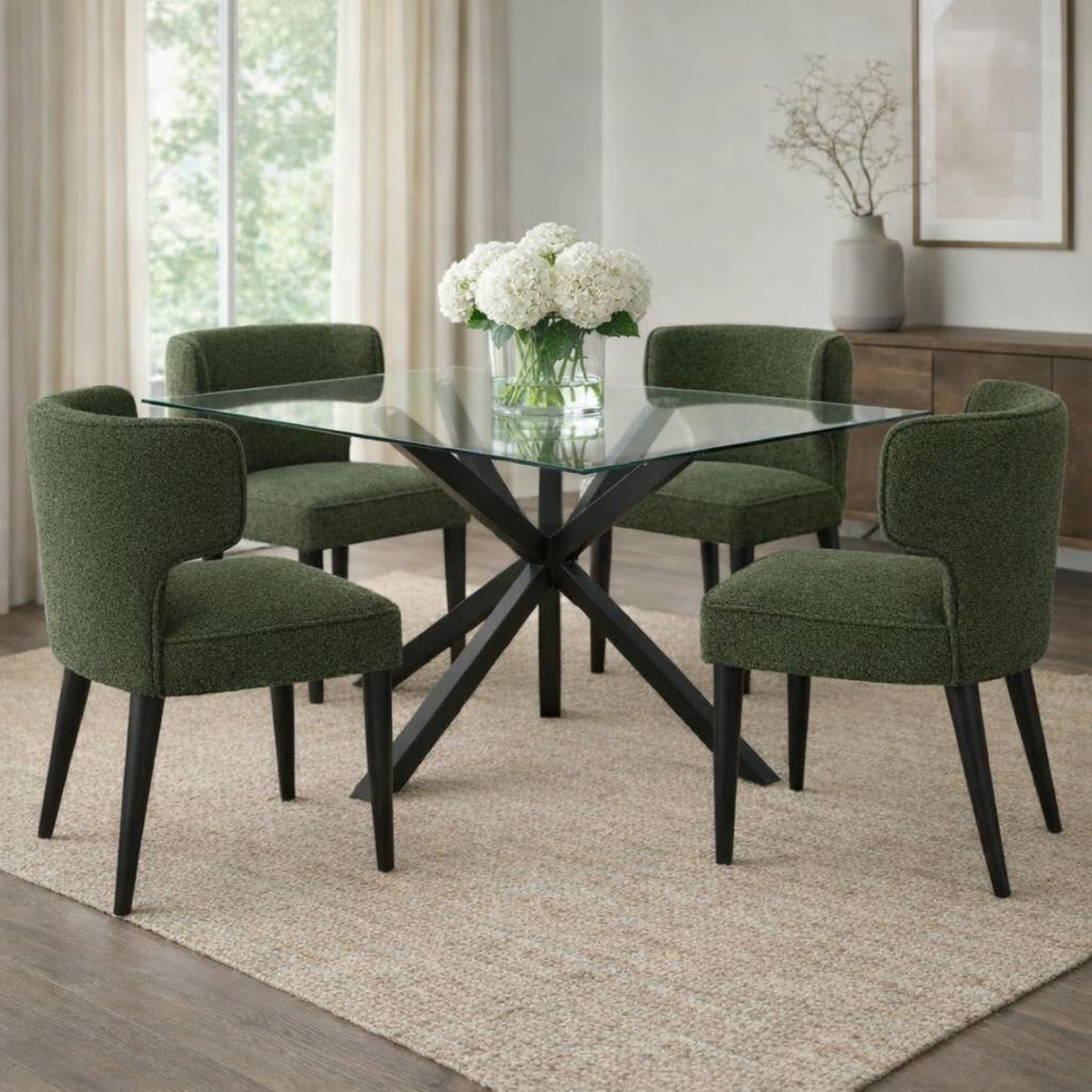 Avia Moss Dining Chair - GREEN
