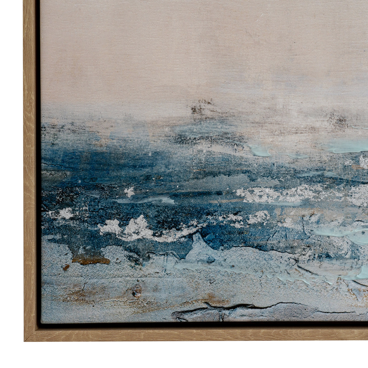 Stratos Hand Painted Canvas In Frame - MULTI-COLOURED
