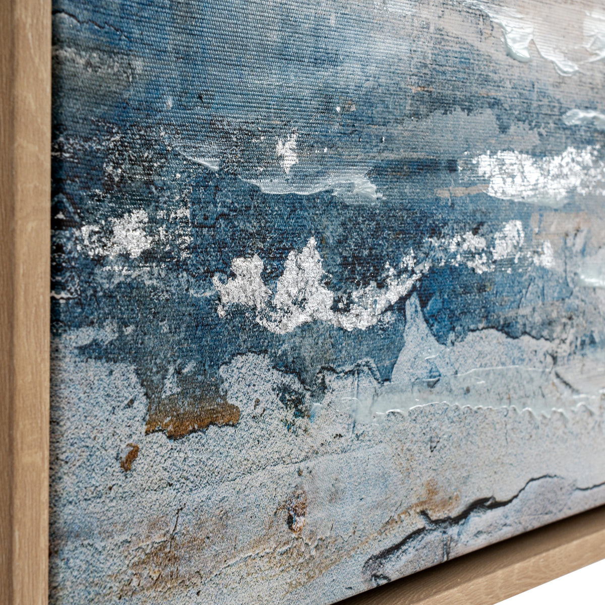 Stratos Hand Painted Canvas In Frame - MULTI-COLOURED