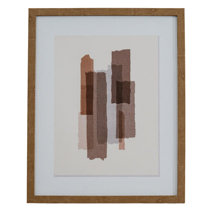Tydis Art Mounted In Wooden Frame - MULTI-COLOURED