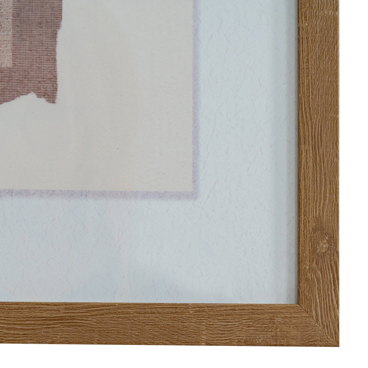 Terran Art Mounted In Wooden Frame - MULTI-COLOURED