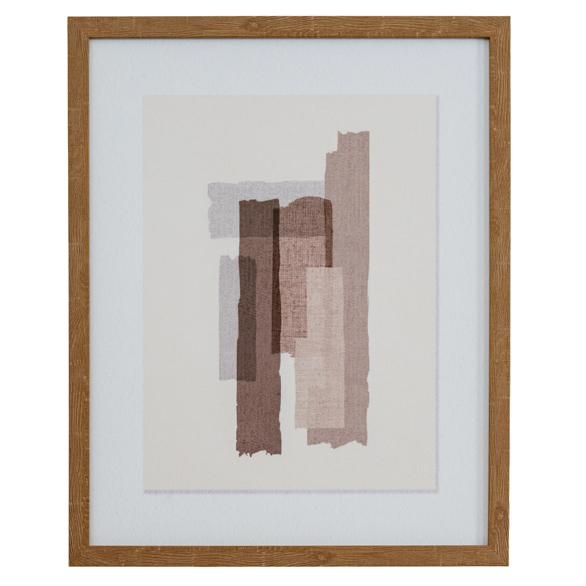 Terran Art Mounted In Wooden Frame - MULTI-COLOURED