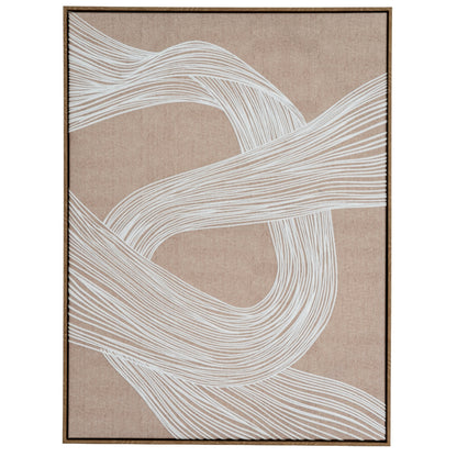 Clayre Line Art In Frame - BROWN