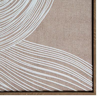 Clayre Line Art In Frame - BROWN