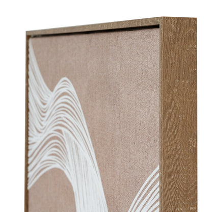 Clayre Line Art In Frame - BROWN