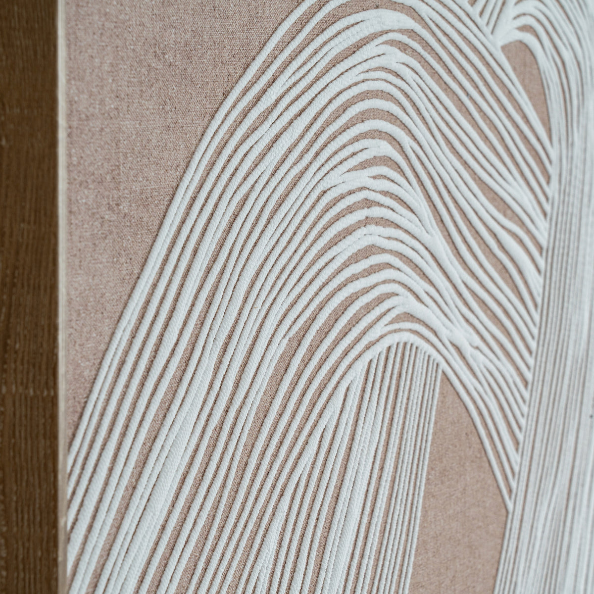 Lunora Line Art In Frame - BROWN