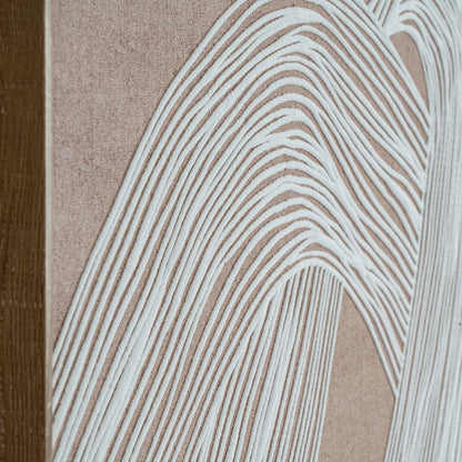 Lunora Line Art In Frame - BROWN