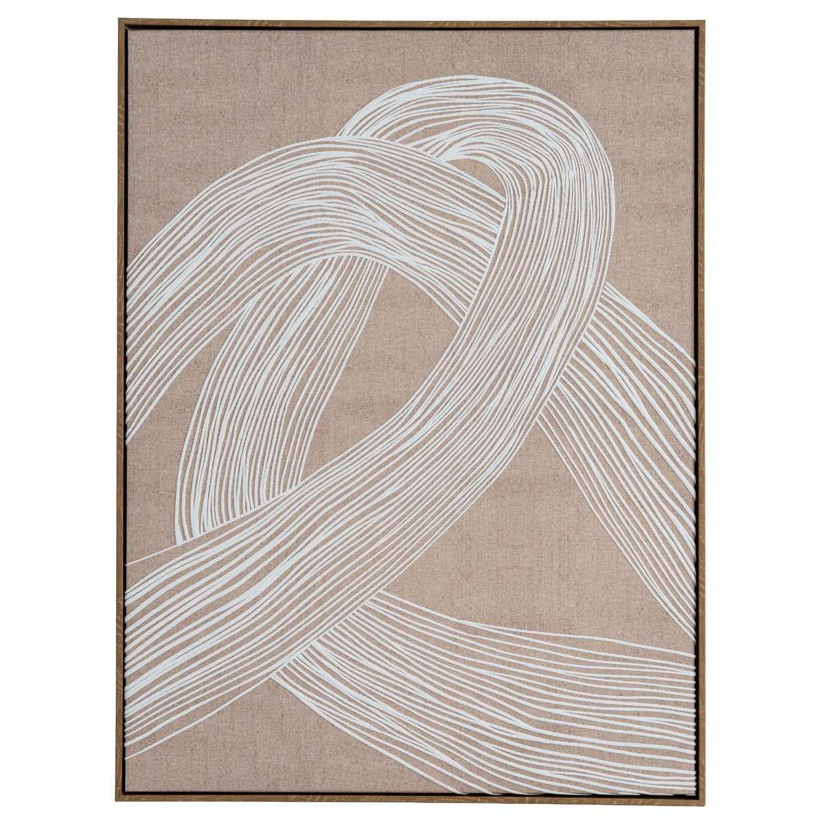 Lunora Line Art In Frame - BROWN