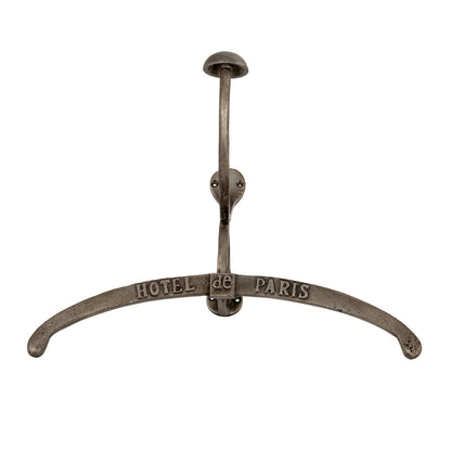 Antiqued Silver Coat Hanger With Hook