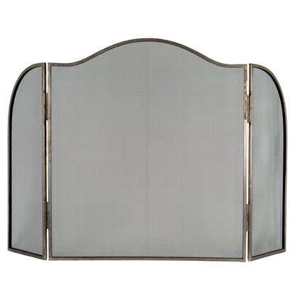 Antiqued Silver Large Fire Screen