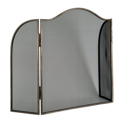 Antiqued Silver Large Fire Screen