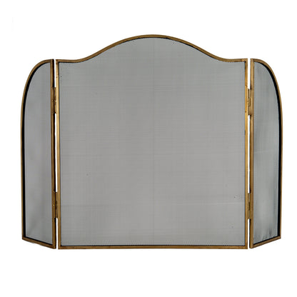 Antiqued Brass Large Fire Screen