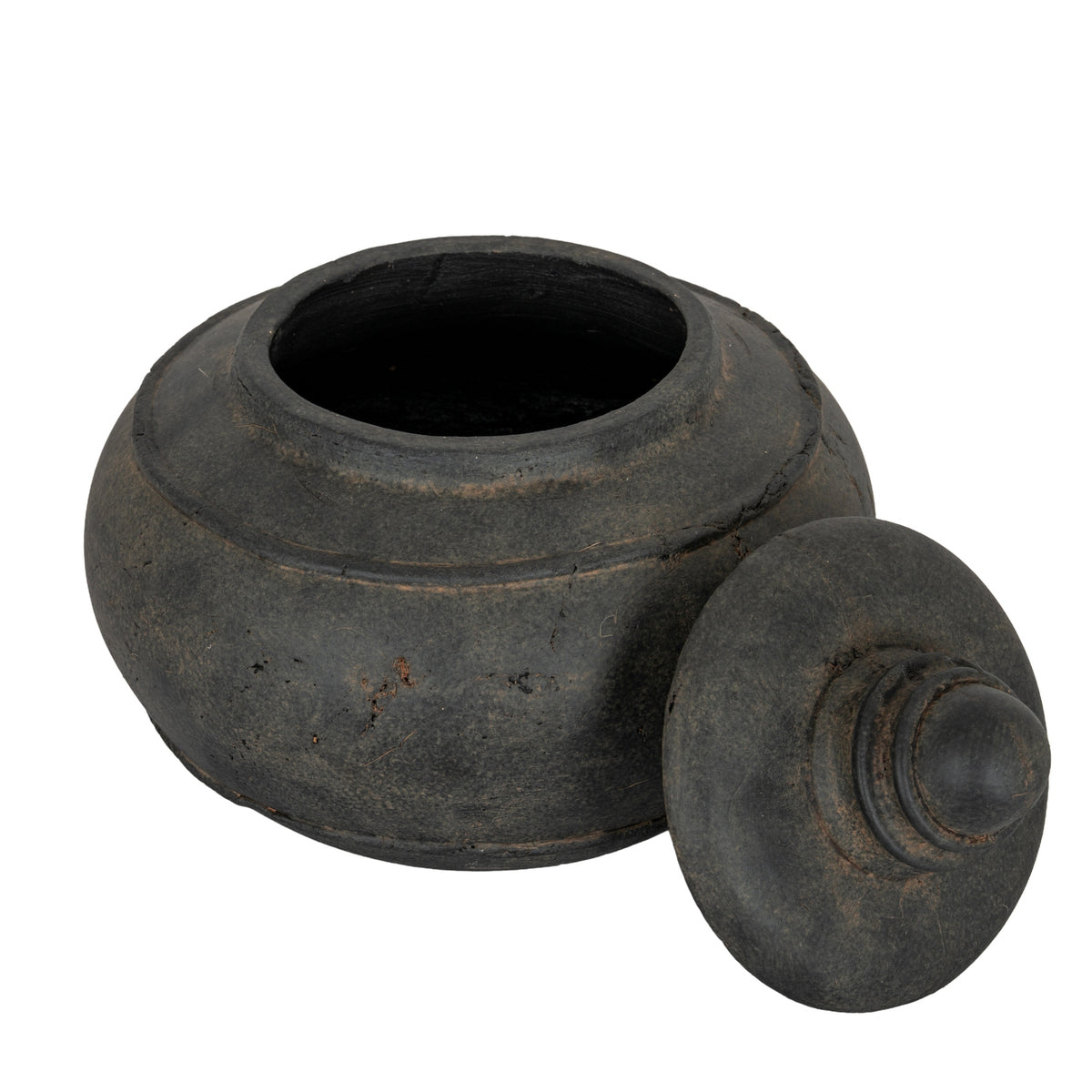 Dusk Large Pot With Lid - BLACK