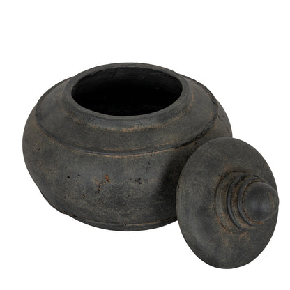Dusk Large Pot With Lid - BLACK