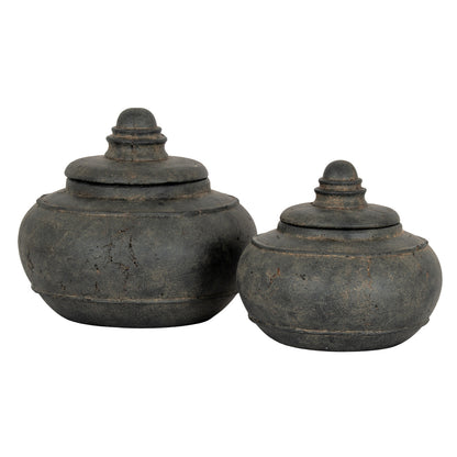 Dusk Large Pot With Lid - BLACK