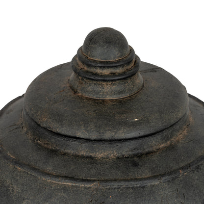 Dusk Medium Pot With Lid - BLACK