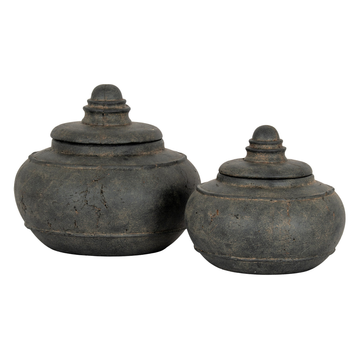 Dusk Medium Pot With Lid - BLACK