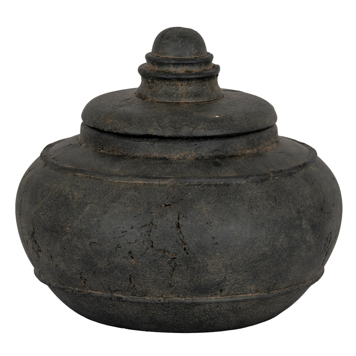 Dusk Medium Pot With Lid - BLACK