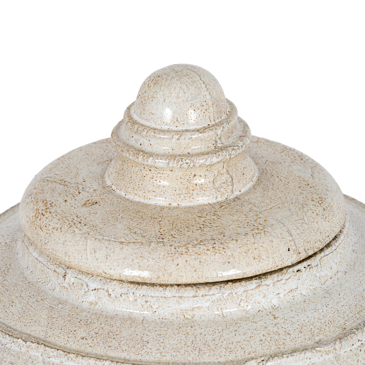 Tarn Collection Large Pot With Lid - WHITE