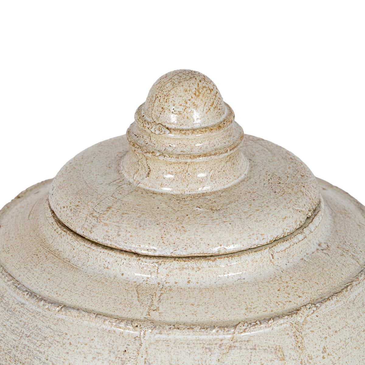 Tarn Collection Medium Pot With Lid - WHITE