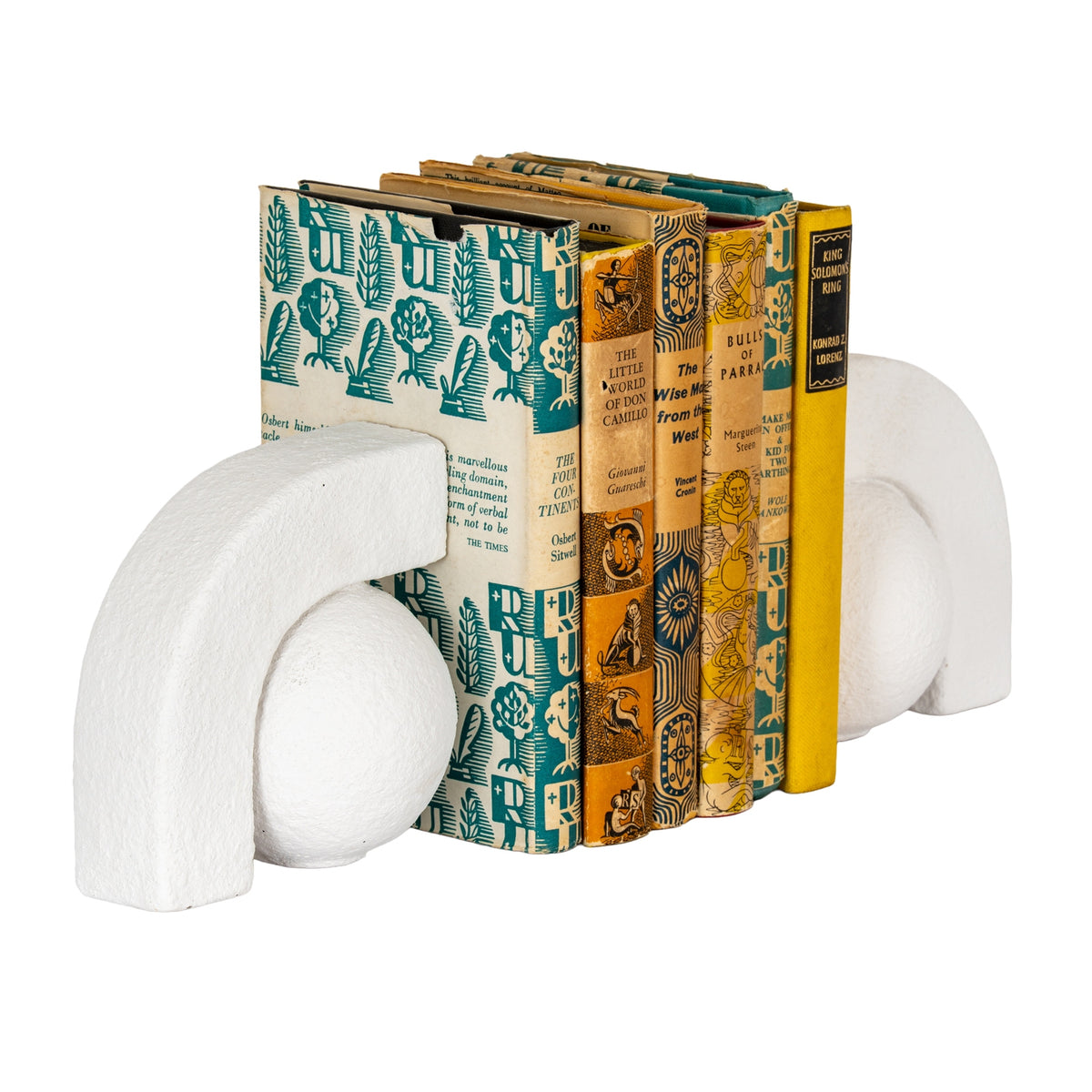 Ashen Book Ends - WHITE