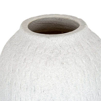 Ashen Medium Tall Vase - WHITE