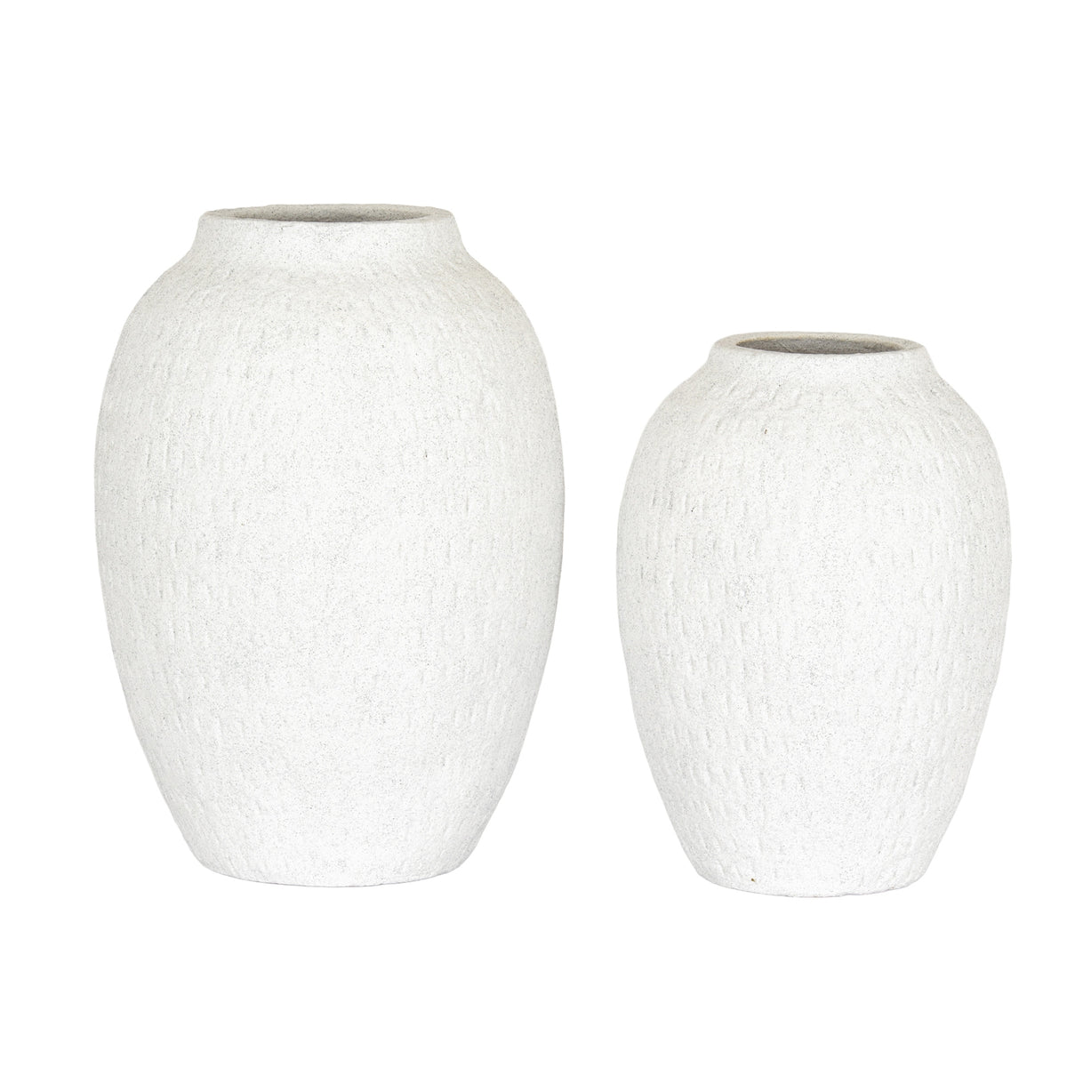 Ashen Medium Tall Vase - WHITE