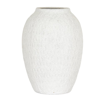 Ashen Medium Tall Vase - WHITE