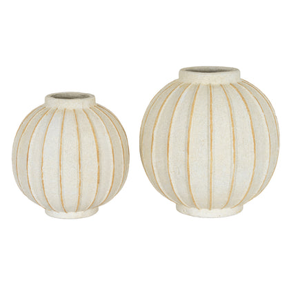 Grove Globe Vase - WHITE