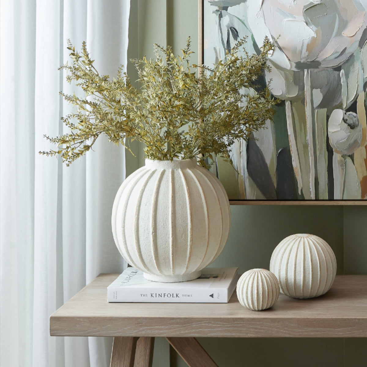 Grove Globe Vase - WHITE