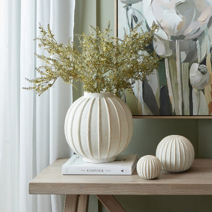 Grove Globe Vase - WHITE