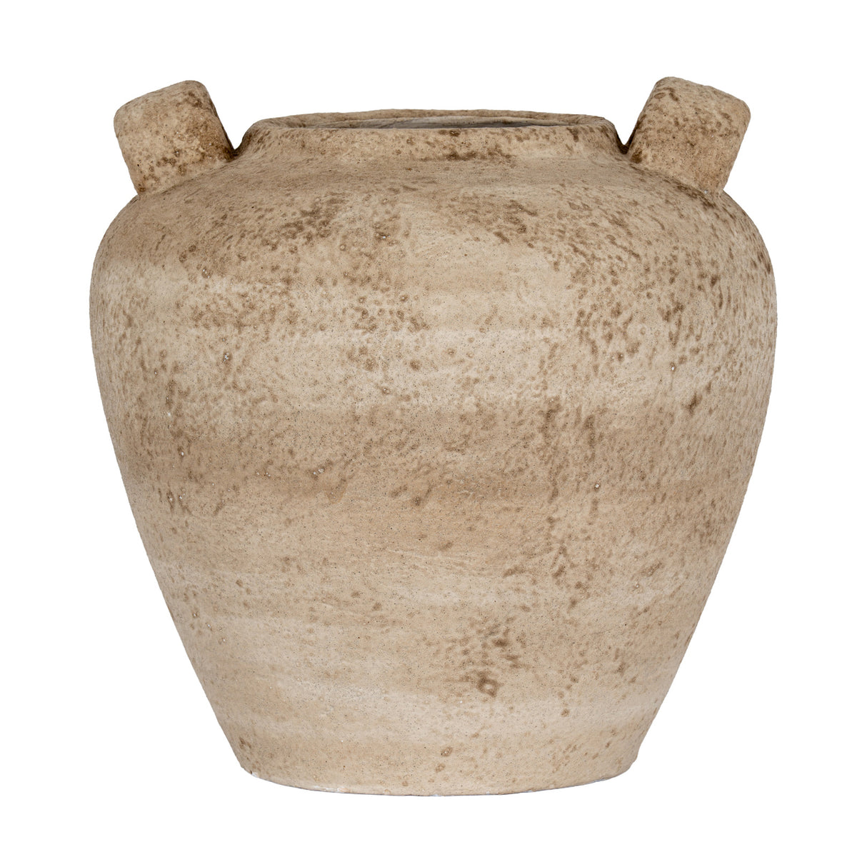 Terra Medium Urn Vase With Handles - BROWN