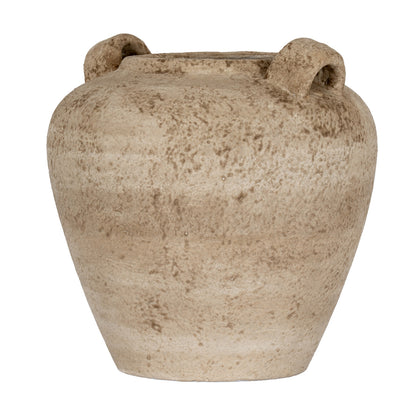 Terra Medium Urn Vase With Handles - BROWN