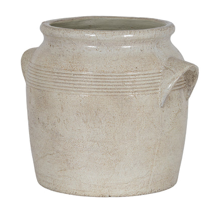 Tarn Collection Small Pot With Handles - WHITE
