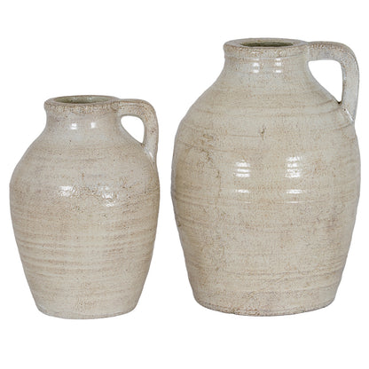 Tarn Collection Large Jug With Handle - WHITE