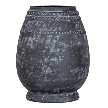 Etched Collection Tall Vase - BLACK