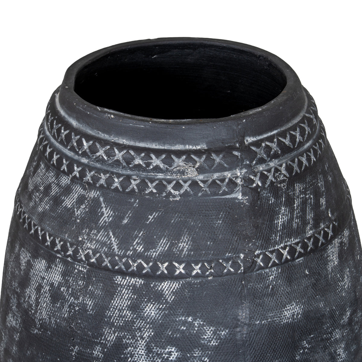 Etched Collection Tall Vase - BLACK