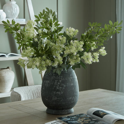 Etched Collection Tall Vase - BLACK