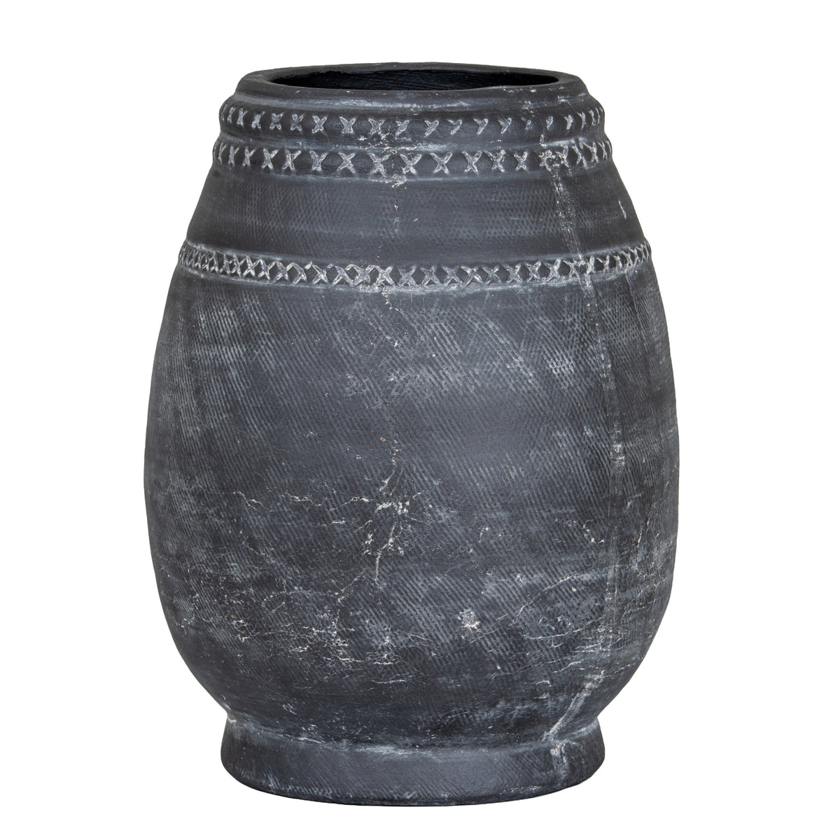 Etched Collection Vase - BLACK