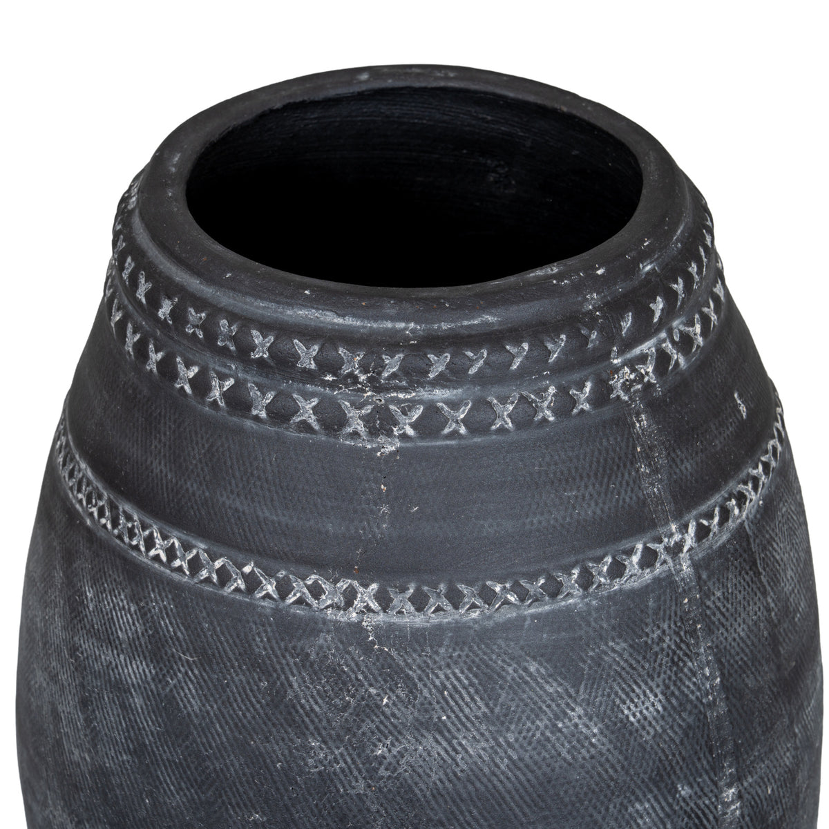 Etched Collection Vase - BLACK