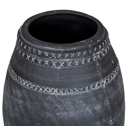 Etched Collection Vase - BLACK