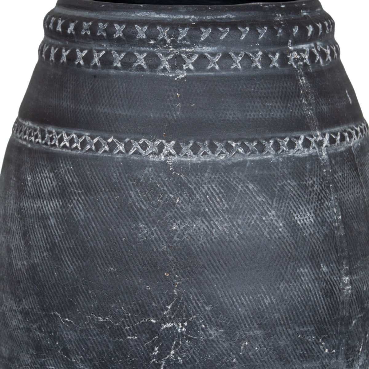 Etched Collection Vase - BLACK