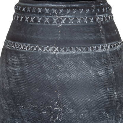 Etched Collection Vase - BLACK