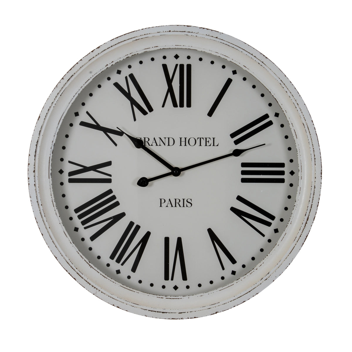 Hotel Paris White Clock With Glass