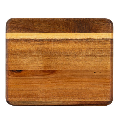 Acacia Serving Tray with Slate - BROWN