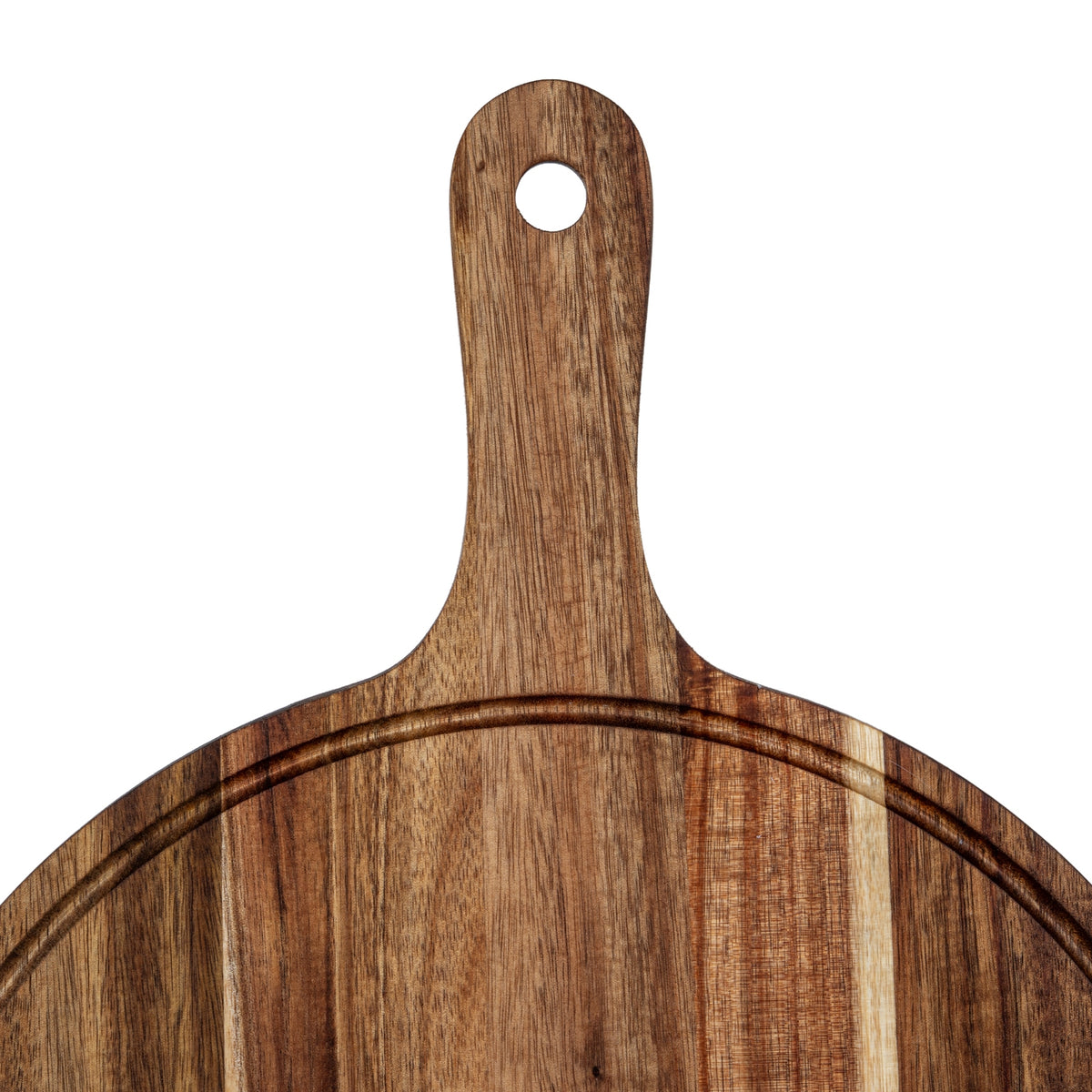 Round Acacia Serving Board - BROWN