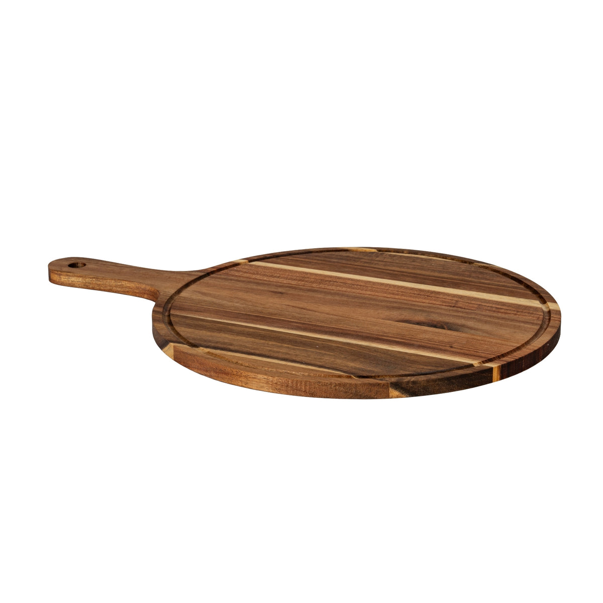 Round Acacia Serving Board - BROWN