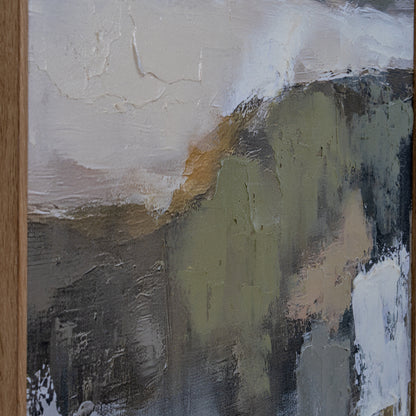 Hillside View Hand Painted Canvas in Frame - MULTI-COLOURED