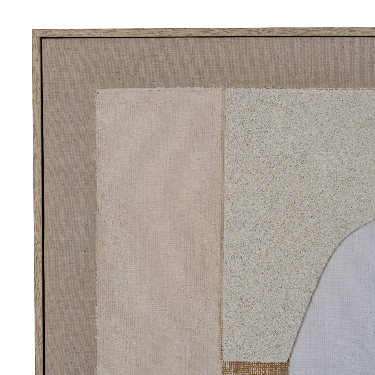 Portina Linen Textured Canvas in Frame - BEIGE